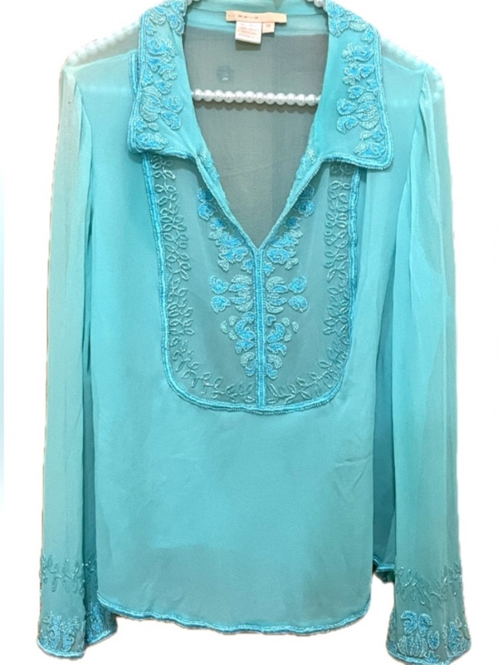 Silk beaded Top